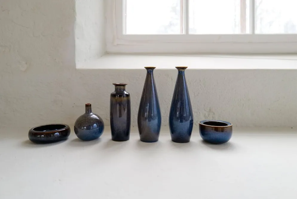 6 Vases Carl Harry Stålhane Rörstrand Suède
