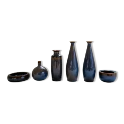 6 Vases Carl Harry Stålhane Rörstrand Suède