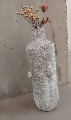 Vase sculptural esprit minéral Boho
