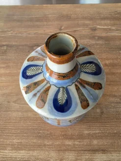 Vase solifleur grès Tonalá Mexique Ken Edwards El Palomar signé