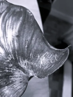 Vase soliflore , de style Art nouveau, motif arum/calla et visages féminins
