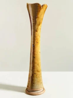 Vase soliflore en grès émaillé, signé Potelune, La Borne