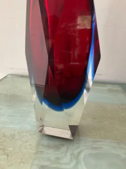 Vase Sommerso de Flávio Poli à facettes années 60-70
