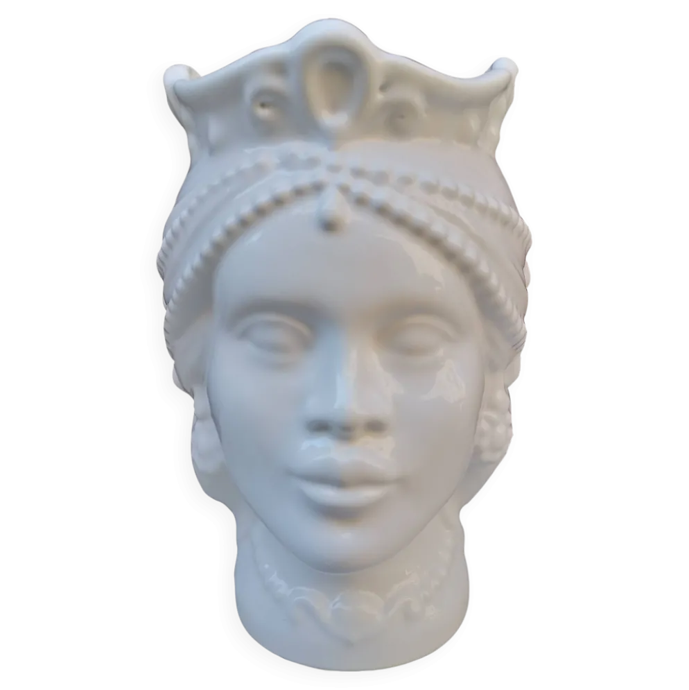Vases à tête en céramique sicilienne