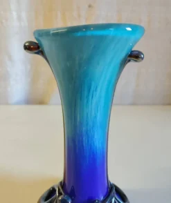 Vase style Art-Nouveau en verrerie de Biot par J.M. OPERTO - mid. XXe