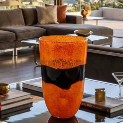 Vase étonnant des années 1970 par Ca' dei Vetrai en verre de Murano. Fabriqué en Italie.