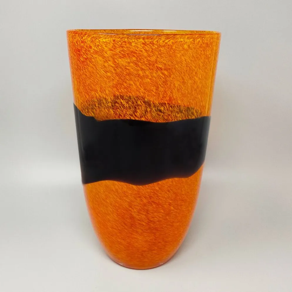 Vase étonnant des années 1970 par Ca' dei Vetrai en verre de Murano. Fabriqué en Italie.