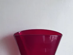 Vase éventail Empoli rouge 1950 XL