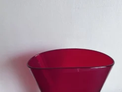 Vase éventail Empoli rouge 1950 XL