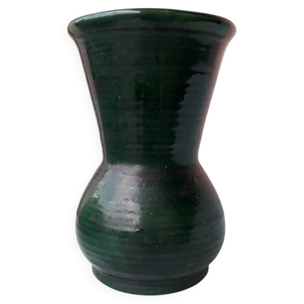 Vase vert en céramique Longchamp