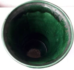 Vase vert en céramique Longchamp