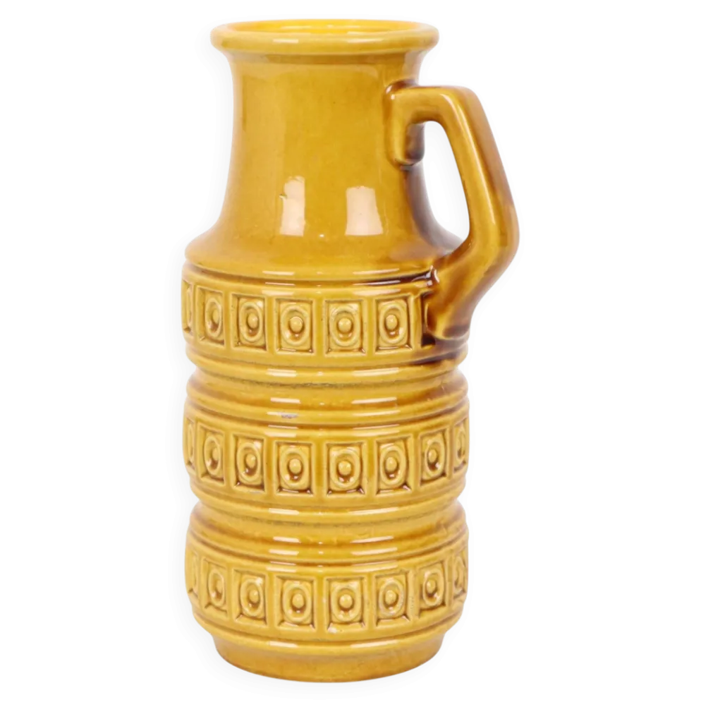 Vase vintage Scheurich Inka Allemagne de l'Ouest céramique 429-26