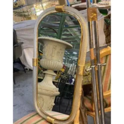 Venetian "Torgiglione" Murano Glass Wall Mirror in Barovier Style