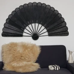 Éventail cannage sombre - 144 cm