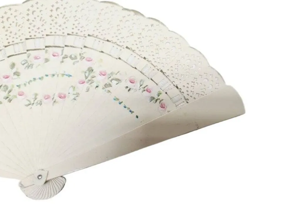Éventail en celluloïd austro-hongrois Art Nouveau, années 1900