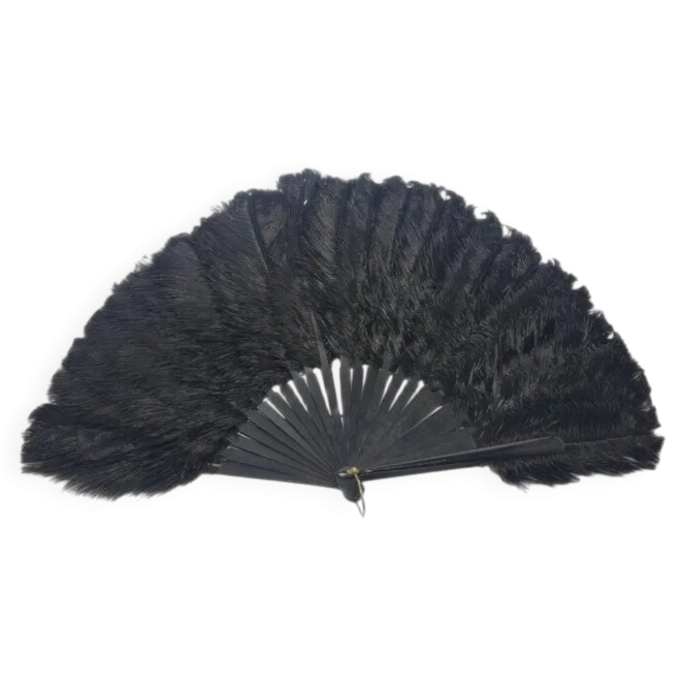 Éventail en plumes Art Déco polonais autrichien, années 1920