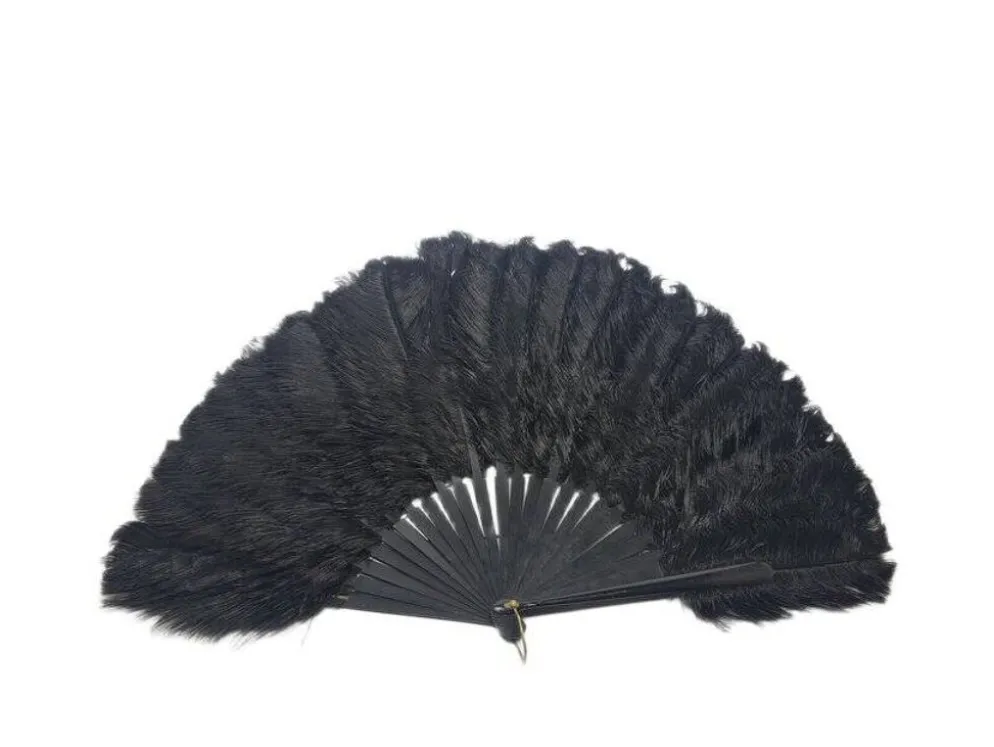 Éventail en plumes Art Déco polonais autrichien, années 1920