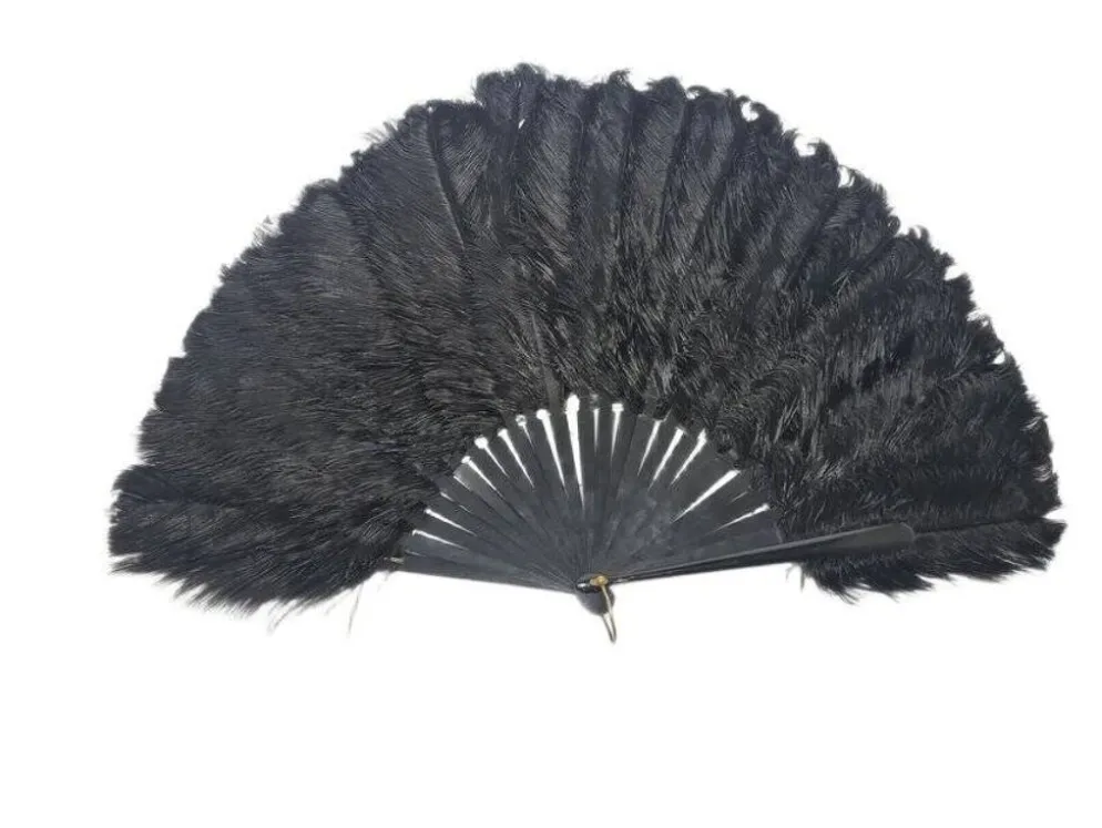 Éventail en plumes Art Déco polonais autrichien, années 1920