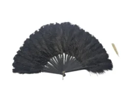Éventail en plumes Art Déco polonais autrichien, années 1920