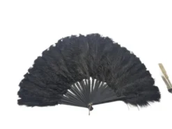 Éventail en plumes Art Déco polonais autrichien, années 1920