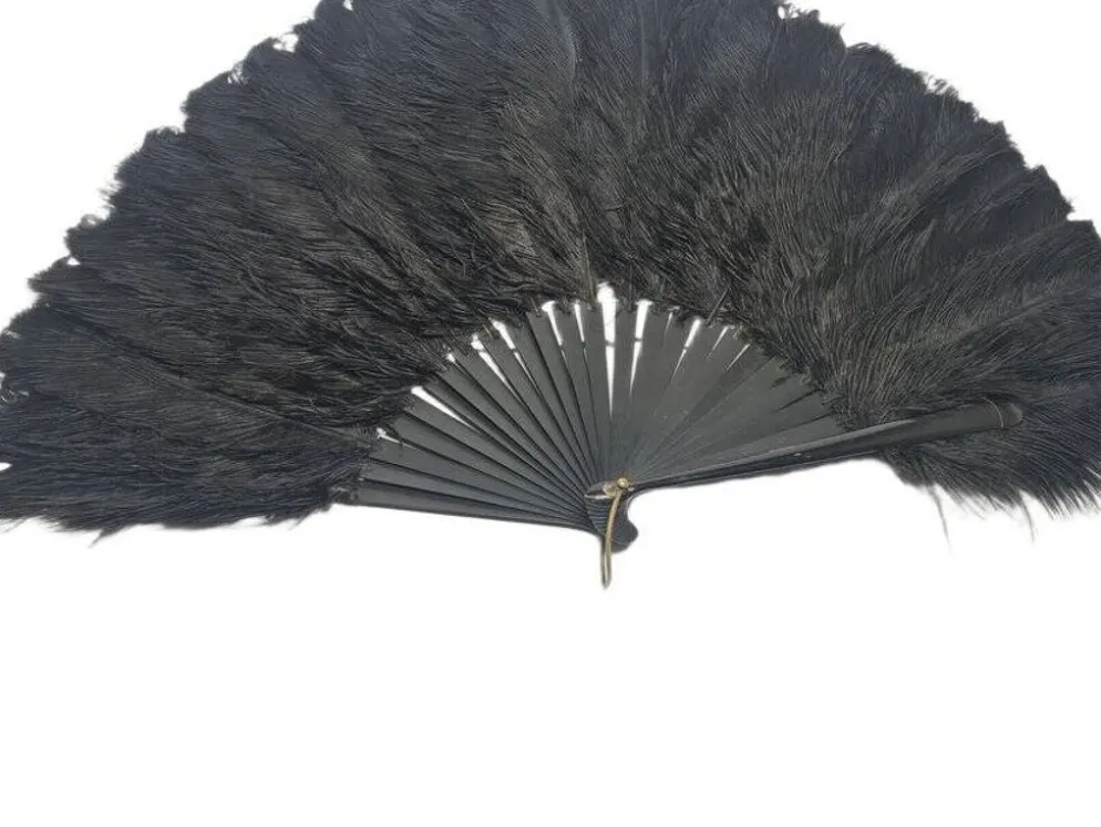 Éventail en plumes Art Déco polonais autrichien, années 1920