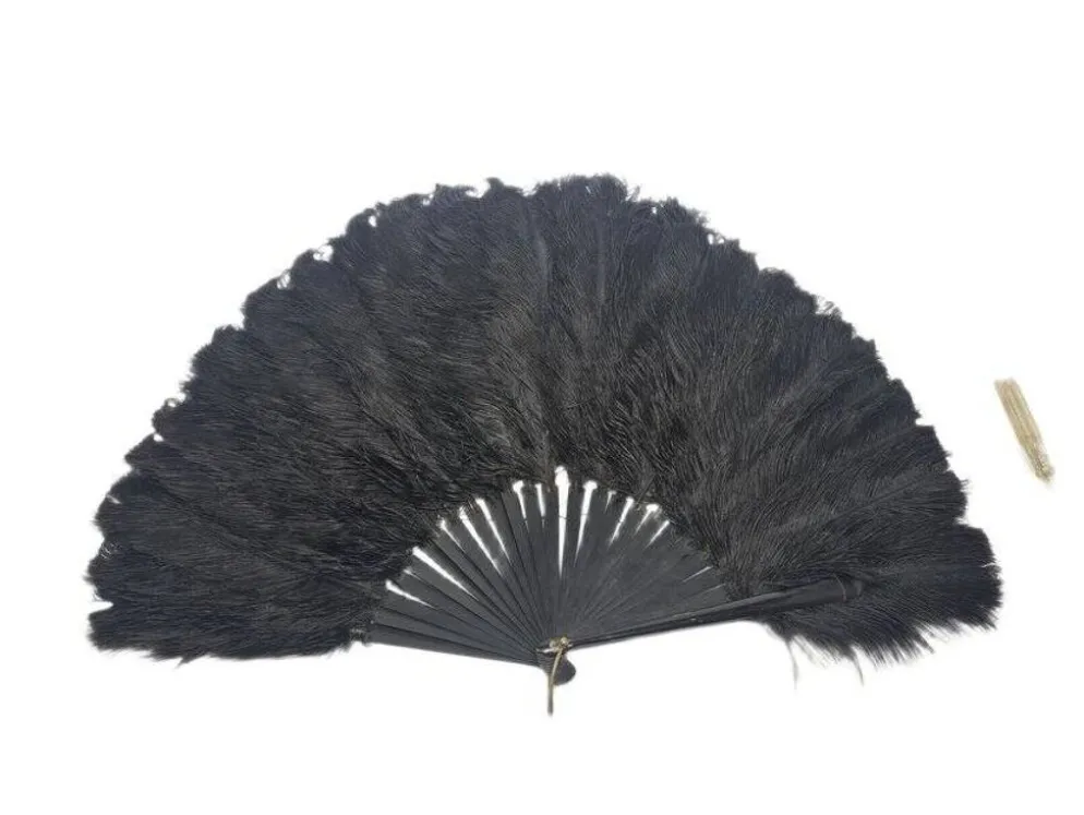 Éventail en plumes Art Déco polonais autrichien, années 1920