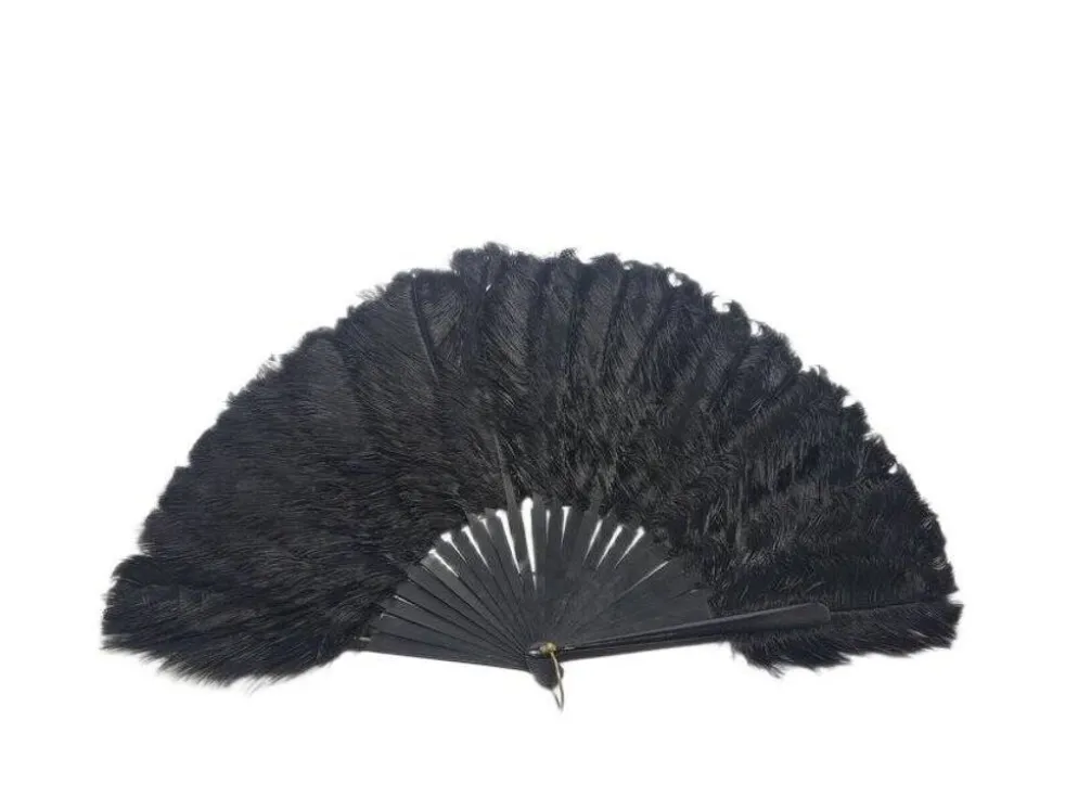 Éventail en plumes Art Déco polonais autrichien, années 1920