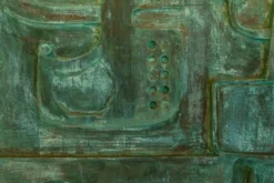 Victoire de Segonzac. Panneau triptyque sculpté et cuivré. Contemporain