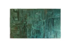 Victoire de Segonzac. Panneau triptyque sculpté et cuivré. Contemporain