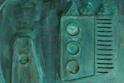 Victoire de Segonzac. Panneau triptyque sculpté et cuivré. Contemporain