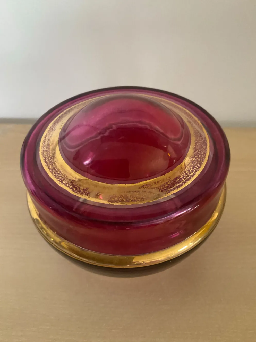 Vide poche Art déco en verre soufflé