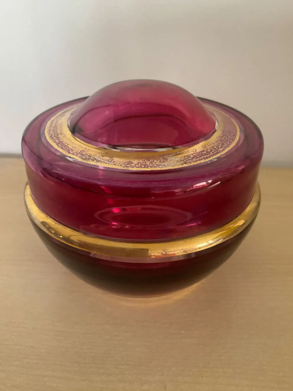 Vide poche Art déco en verre soufflé
