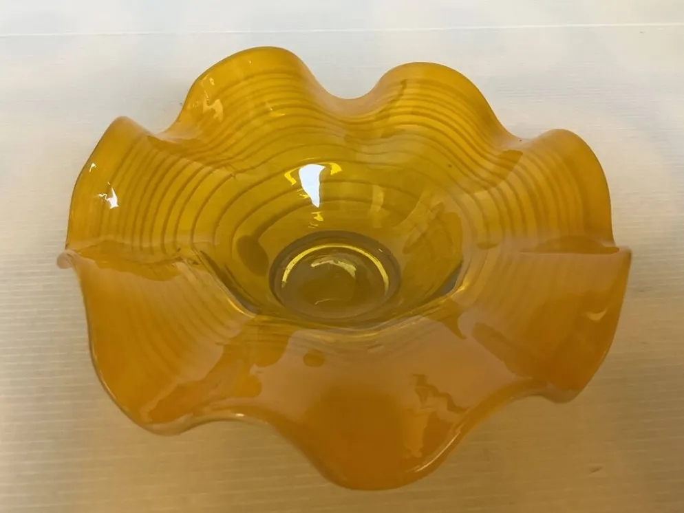 Vide poche baguier jaune Murano