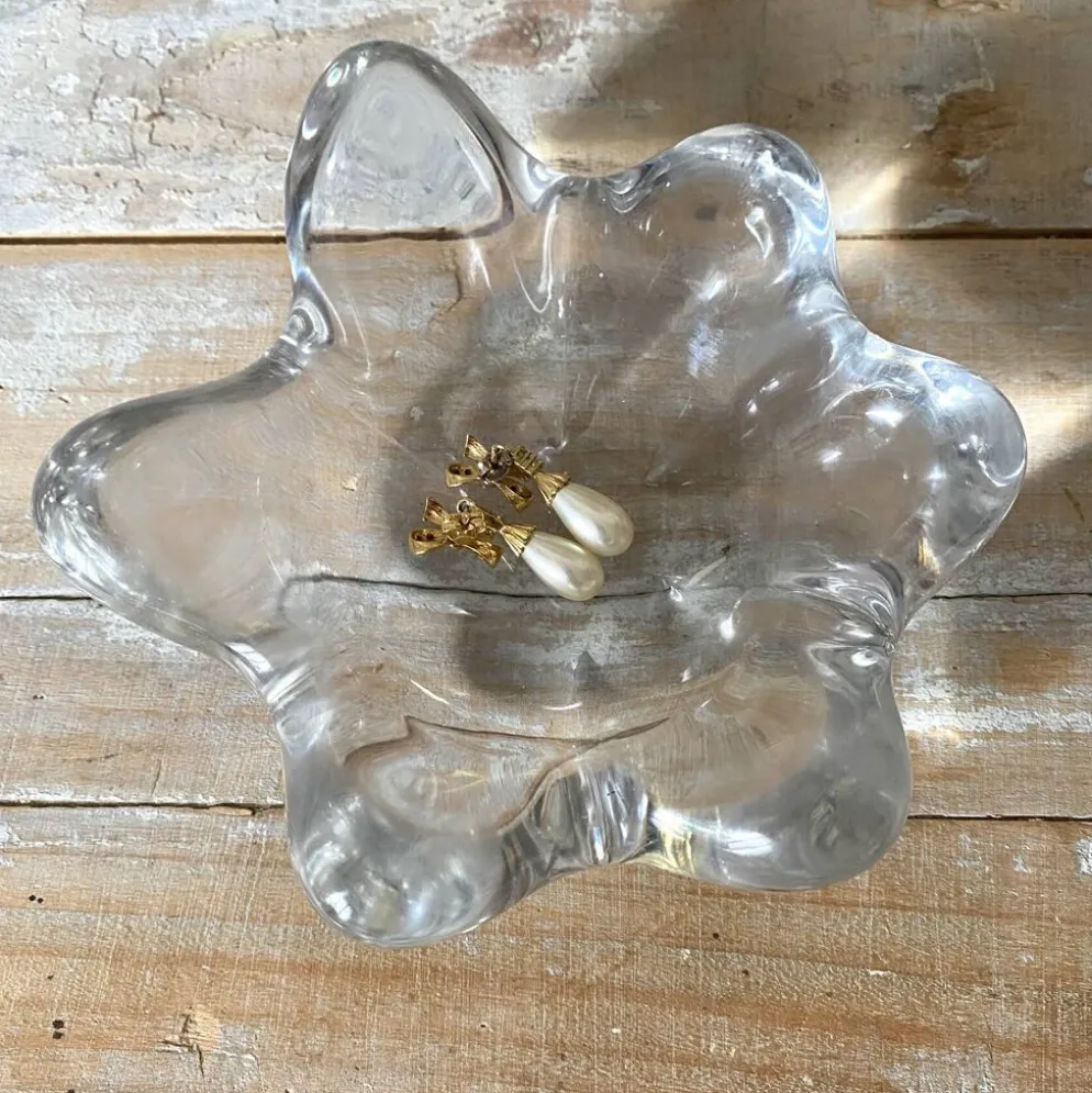 Vide poche , cendrier en verre en cristal forme d'étoile