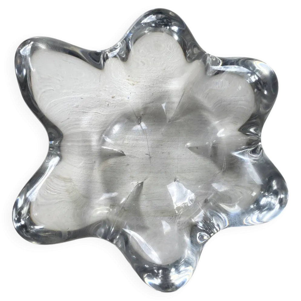 Vide poche , cendrier en verre en cristal forme d'étoile