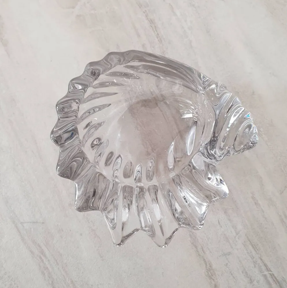 Vide-Poche coquillage en verre transparent
