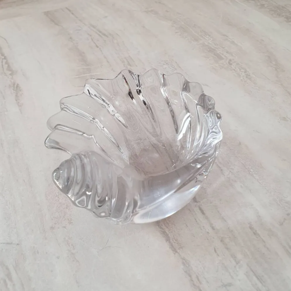 Vide-Poche coquillage en verre transparent