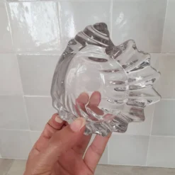 Vide-Poche coquillage en verre transparent