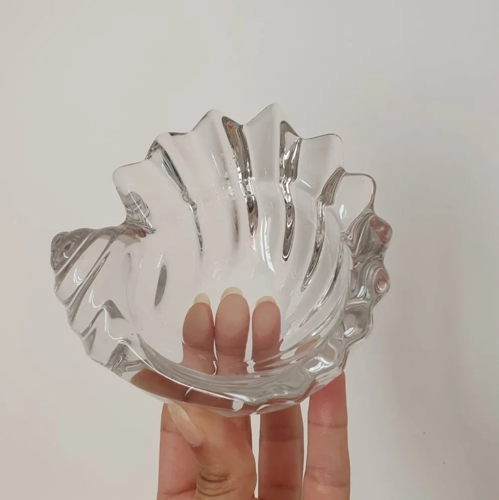 Vide-Poche coquillage en verre transparent