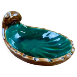 Vide-poche décoratif en céramique forme feuille – vintage