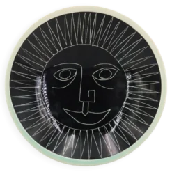 Vide poche de Jacques Pouchain en céramique, Soleil avec visage, années 50