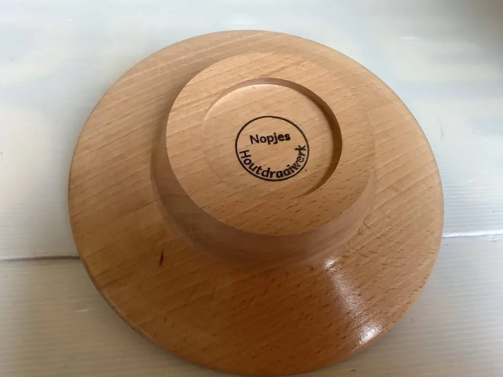 Vide poche en bois Nopjes houtdraaiwerk fait main