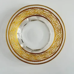 Vide-poche en cristal de Baccarat – frise dorée