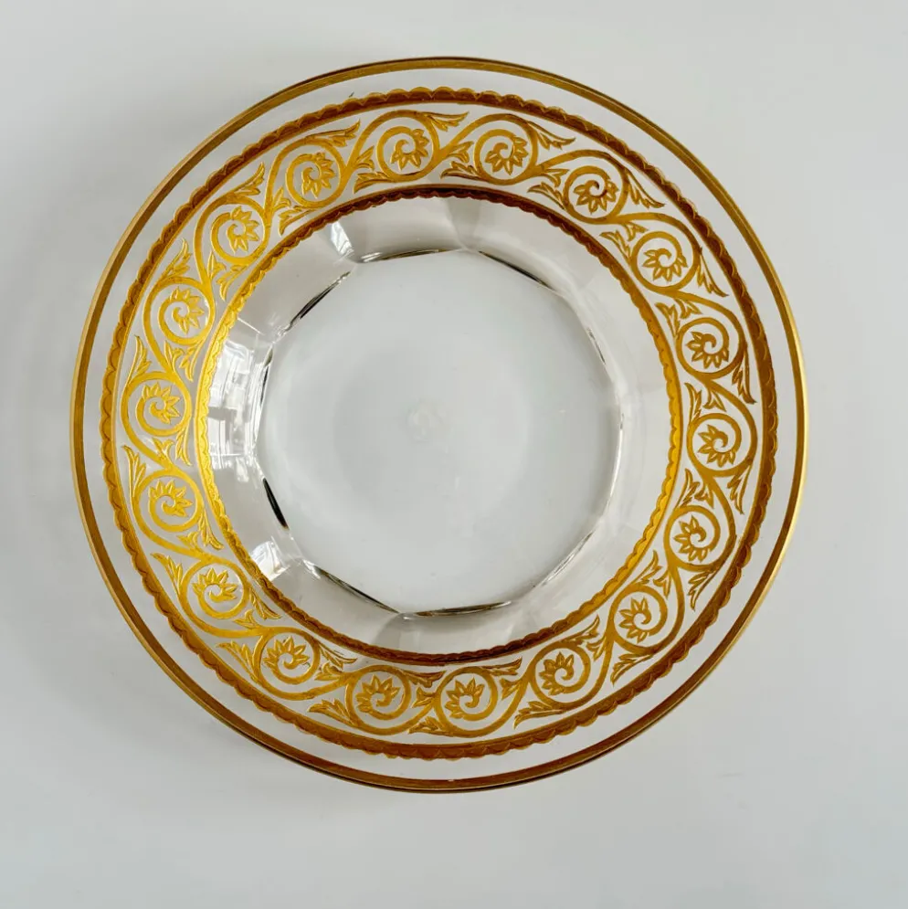 Vide-poche en cristal de Baccarat – frise dorée