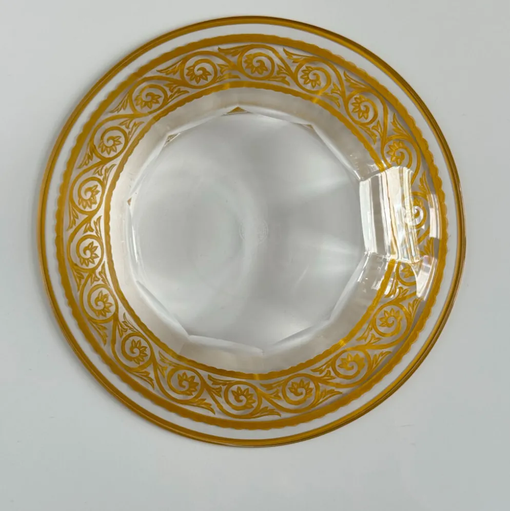Vide-poche en cristal de Baccarat – frise dorée