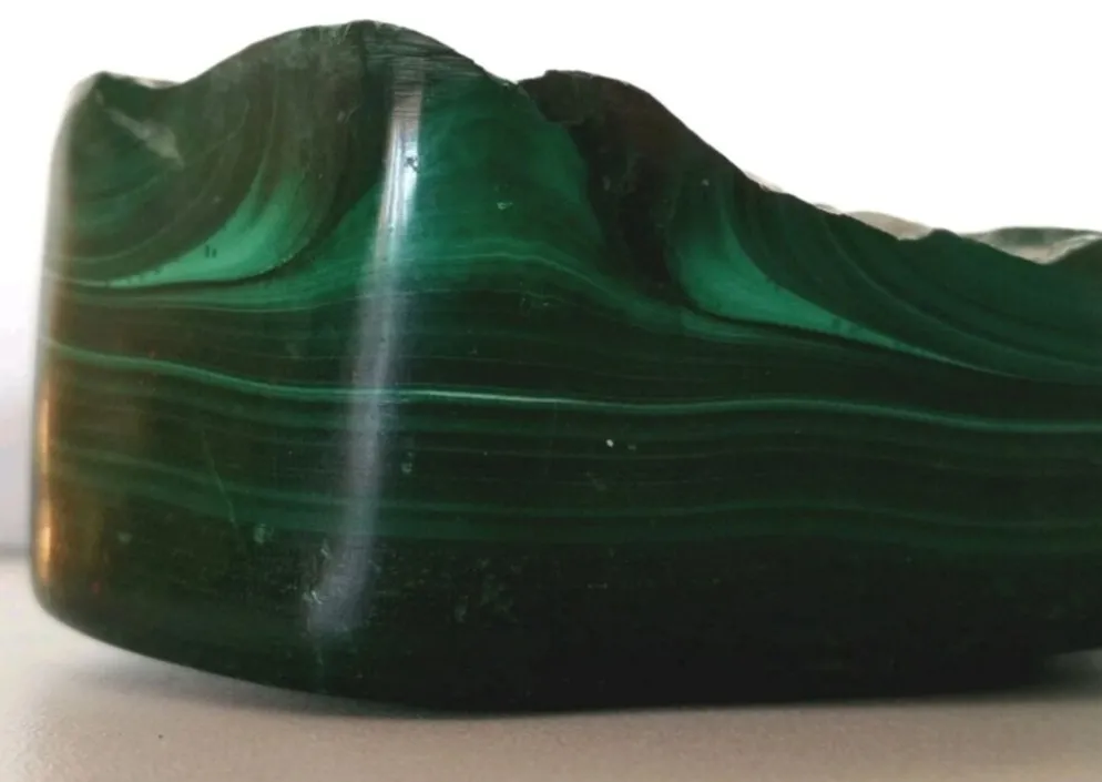 Vide-poche en malachite naturelle du Congo