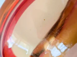Vide-poche en verre Murano façon Sommerso Orange Rose