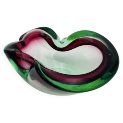 Vide-Poche Flavio Poli Seguso Sommerso Vert Magenta 17.5cm 962g
