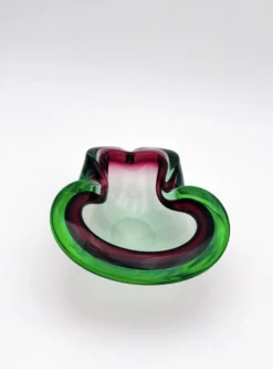 Vide-Poche Flavio Poli Seguso Sommerso Vert Magenta 17.5cm 962g