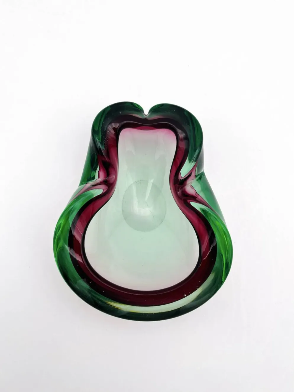 Vide-Poche Flavio Poli Seguso Sommerso Vert Magenta 17.5cm 962g